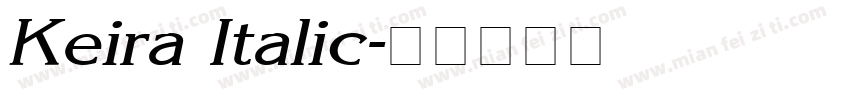 Keira Italic字体转换